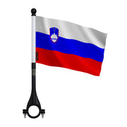Mini drapeau slovénie vélo en polyester fixation facile