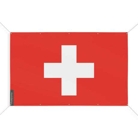 Mini drapeau suisse polyester résistant avec œillets robustes