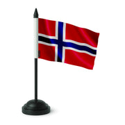Mini drapeau svalbard et jan mayen polyester socle noir