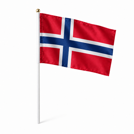 Mini drapeau Svalbard en polyester à tenir à la main - rendu réaliste