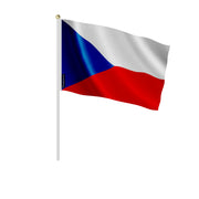 Mini drapeau tchéquie en polyester à main pour événements