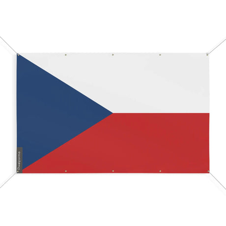 Mini drapeau tchéquie en polyester avec œillets résistants