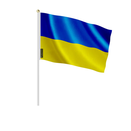 Mini drapeau ukraine en polyester à main pour décoration