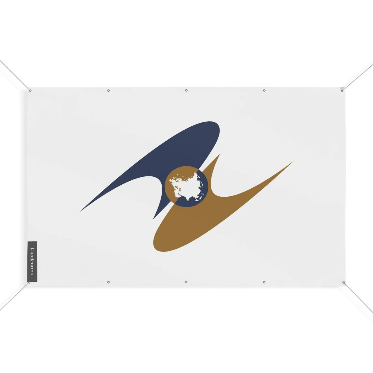 Mini drapeau union économique eurasiatique en polyester résistant