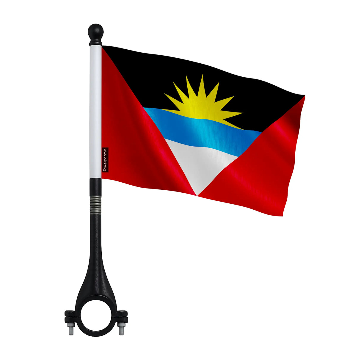 Mini drapeau vélo antigua-et-barbuda en polyester léger