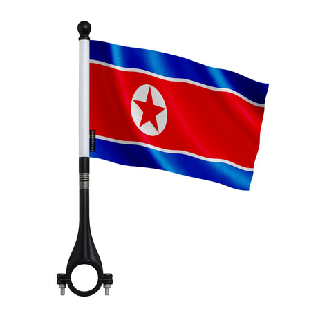 Mini drapeau vélo corée du nord en polyester résistant