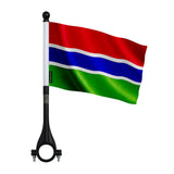 Mini drapeau vélo gambie en polyester fixation rapide