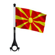 Mini drapeau vélo macédoine du nord en polyester résistant