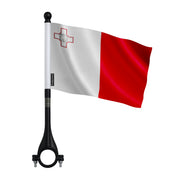 Mini drapeau vélo malte en polyester pour porte-drapeau