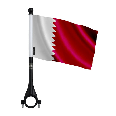 Mini drapeau vélo qatar en polyester pour guidon