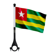 Mini drapeau vélo togo en polyester pour cadre ou panier