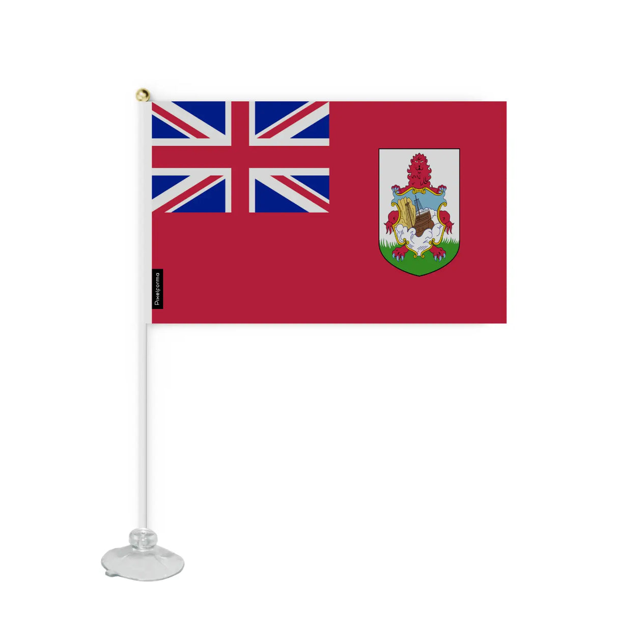 Mini drapeau ventouse bermudes en polyester - pixelforma