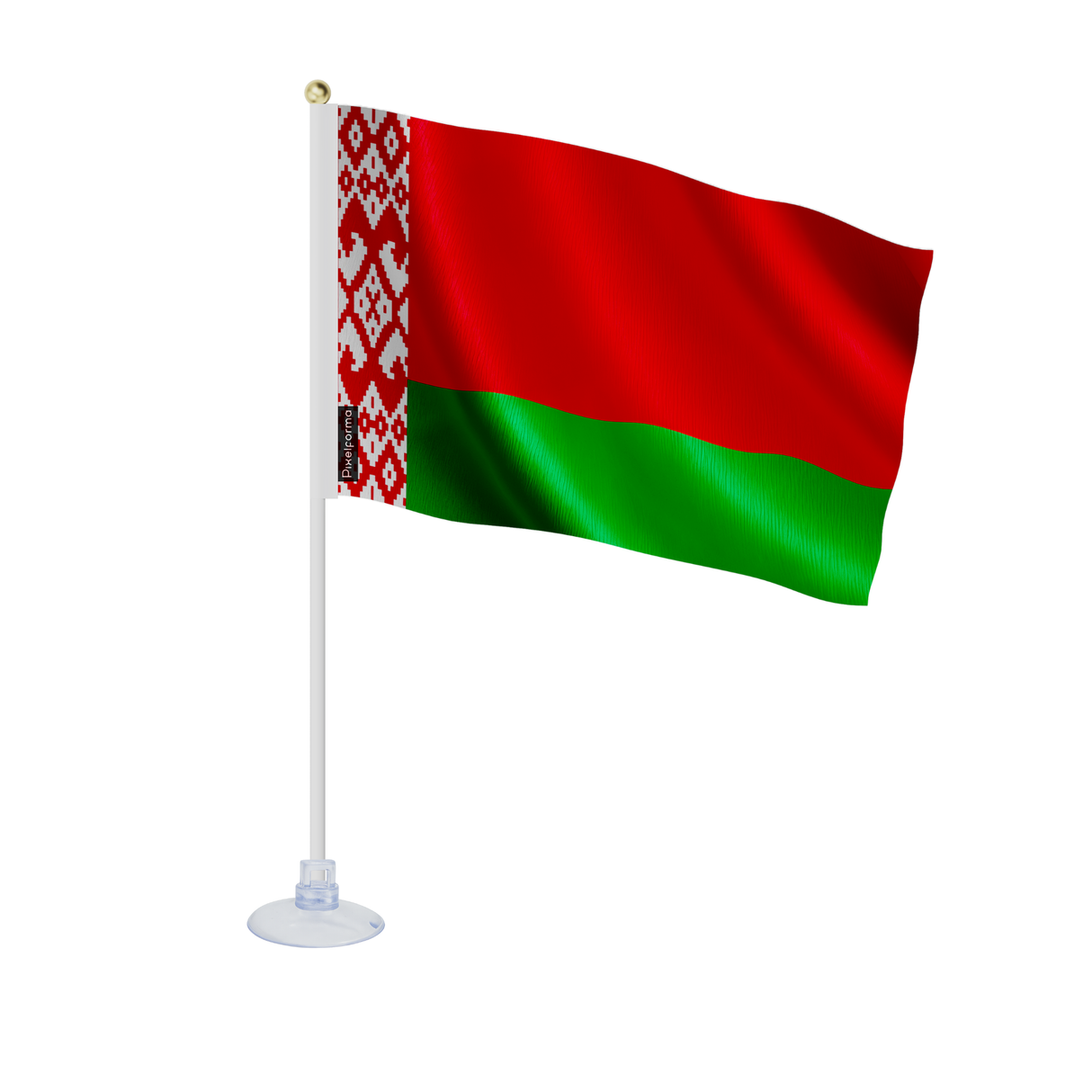 Mini drapeau ventouse biélorussie en polyester - pixelforma