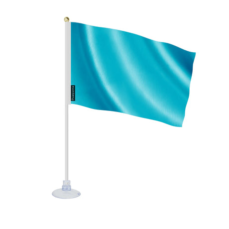Mini drapeau ventouse bleu en ployester - pixelforma