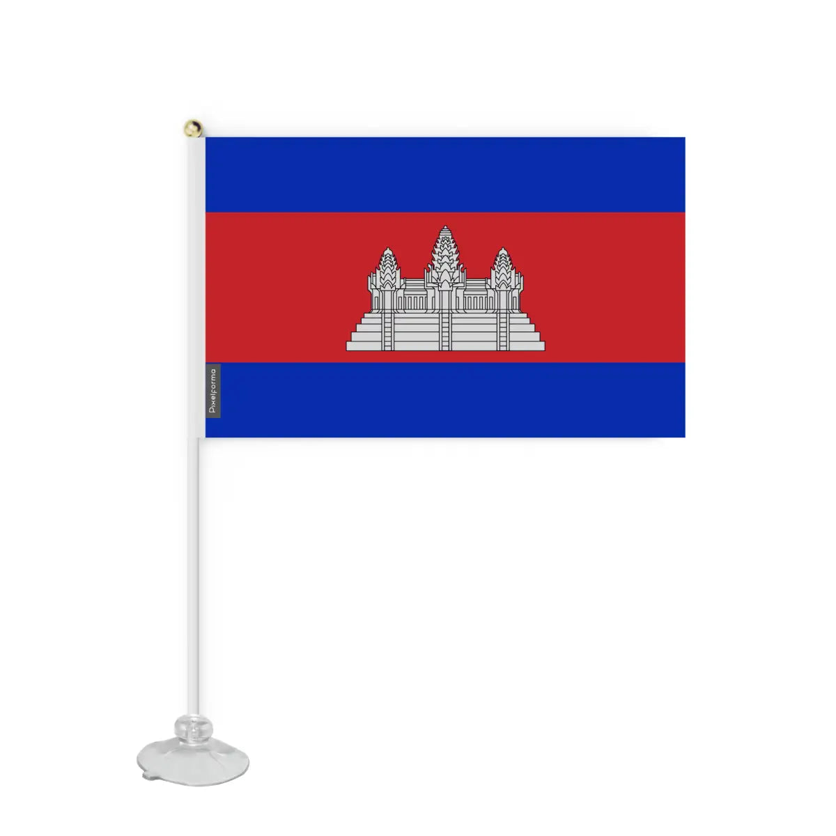 Mini Drapeau Ventouse Cambodge en Polyester - Pixelforma 