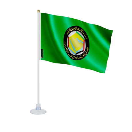 Mini drapeau ventouse conseil de coopération du golfe en ployester - pixelforma