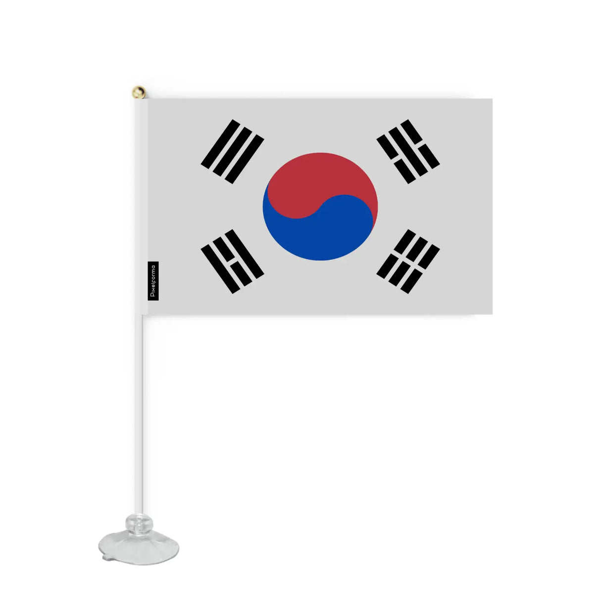 Mini drapeau ventouse corée du sud en polyester - pixelforma