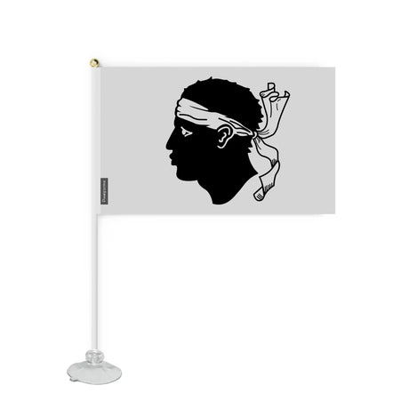 Mini drapeau ventouse corse en polyester - pixelforma