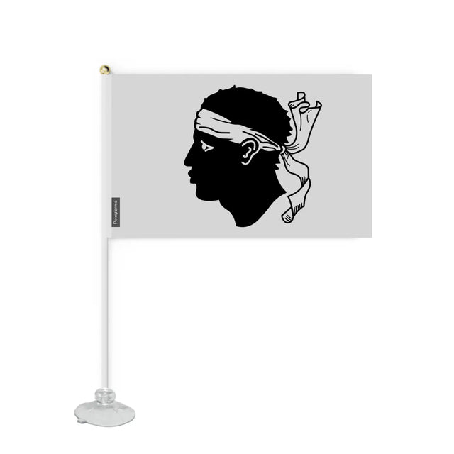 Mini drapeau ventouse corse en polyester - pixelforma