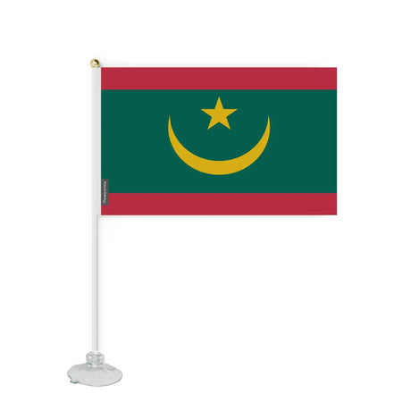 Mini Drapeau Ventouse de Mauritanie en Polyester - Pixelforma 