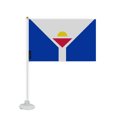 Mini drapeau ventouse de saint-martin en polyester - pixelforma