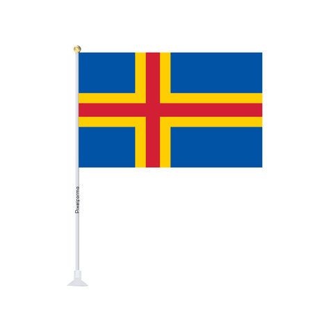Mini drapeau ventouse Drapeau d'Åland - Pixelforma 