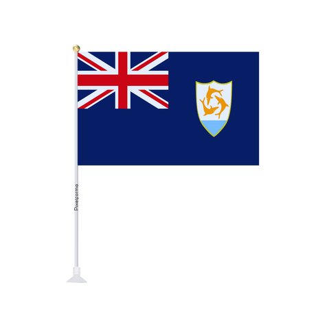Mini drapeau ventouse Drapeau d'Anguilla - Pixelforma 