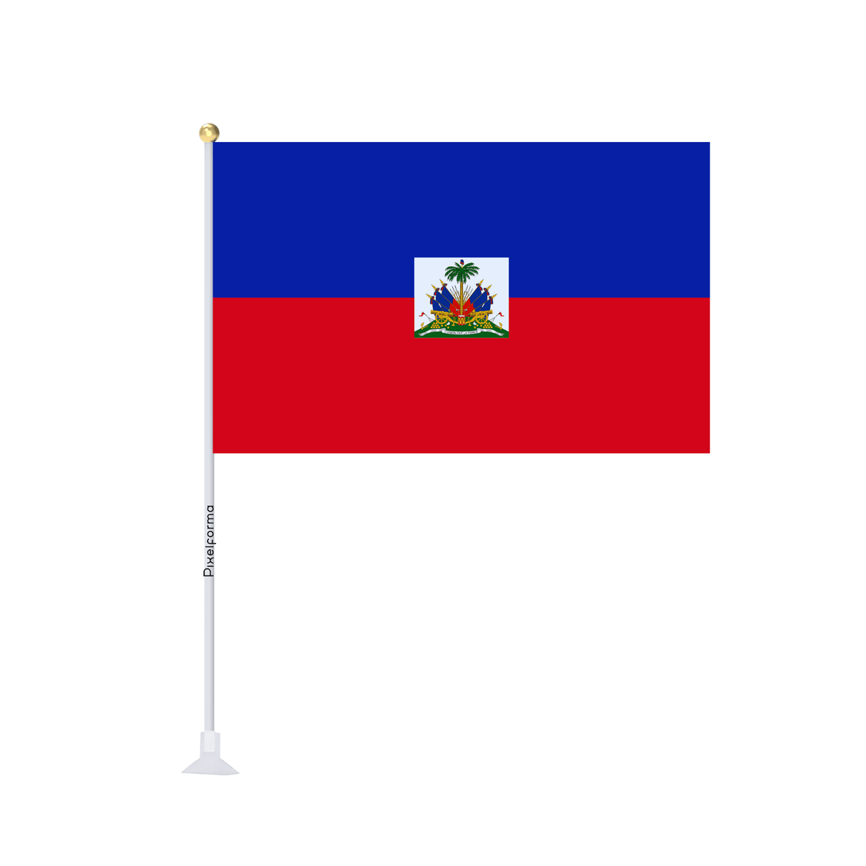 Mini drapeau ventouse Drapeau d'Haïti - Pixelforma