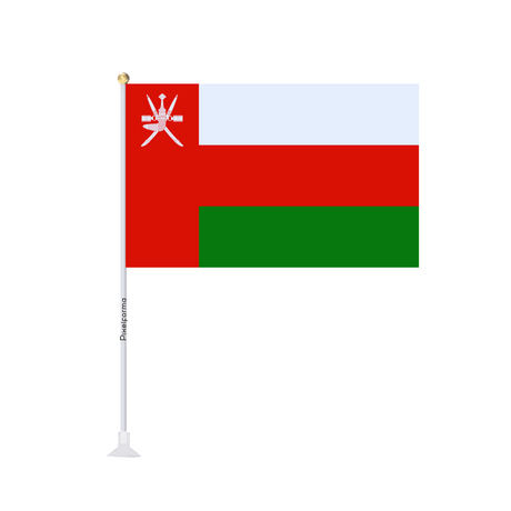 Mini drapeau ventouse Drapeau d'Oman - Pixelforma 