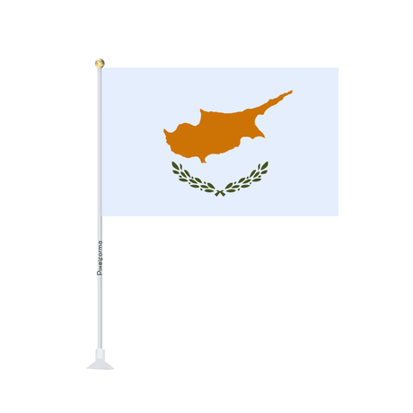 Mini drapeau ventouse Drapeau de Chypre - Pixelforma 