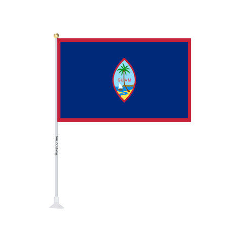 Mini drapeau ventouse Drapeau de Guam - Pixelforma 
