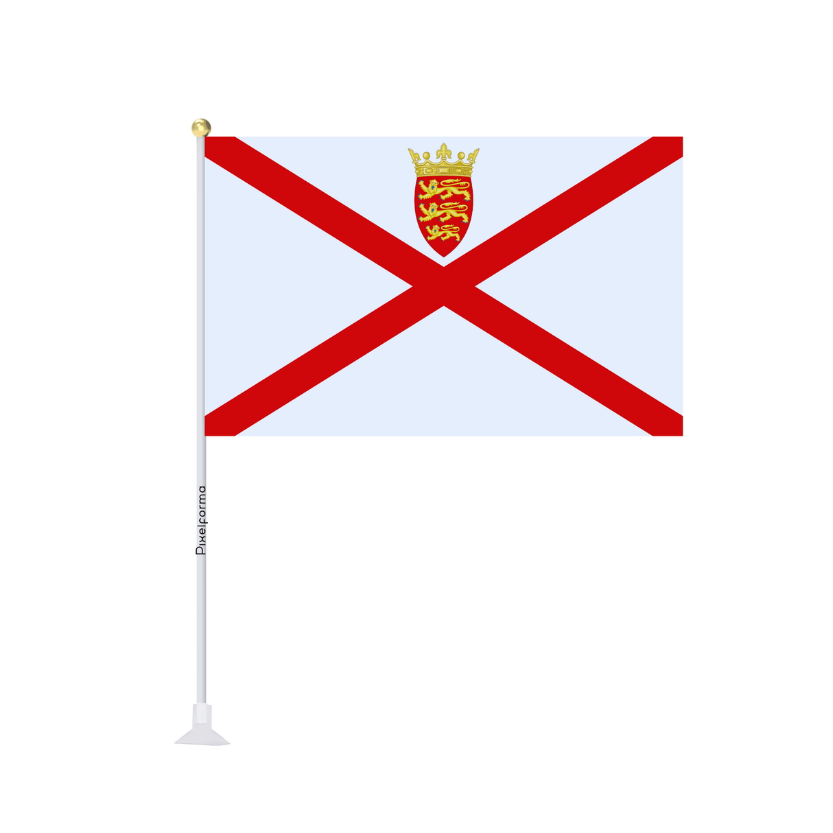 Mini drapeau ventouse Drapeau de Jersey - Pixelforma 