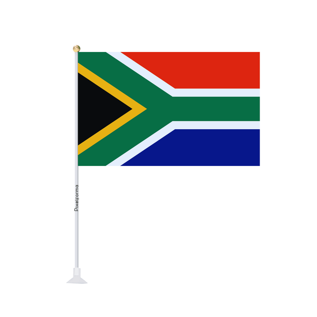 Mini drapeau ventouse Drapeau de l'Afrique du Sud - Pixelforma