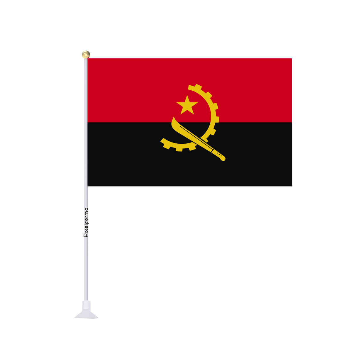 Mini drapeau ventouse Drapeau de l'Angola - Pixelforma 