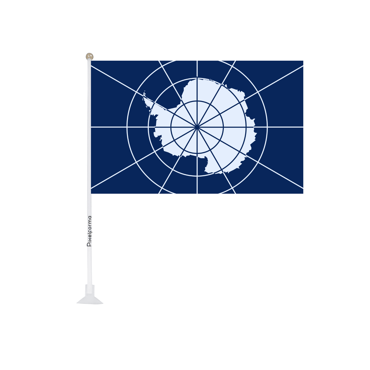 Mini drapeau ventouse Drapeau de l'Antarctique officiel - Pixelforma 