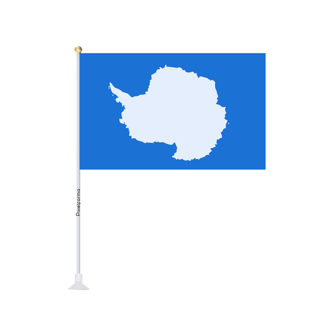 Mini drapeau ventouse Drapeau de l'Antarctique - Pixelforma 