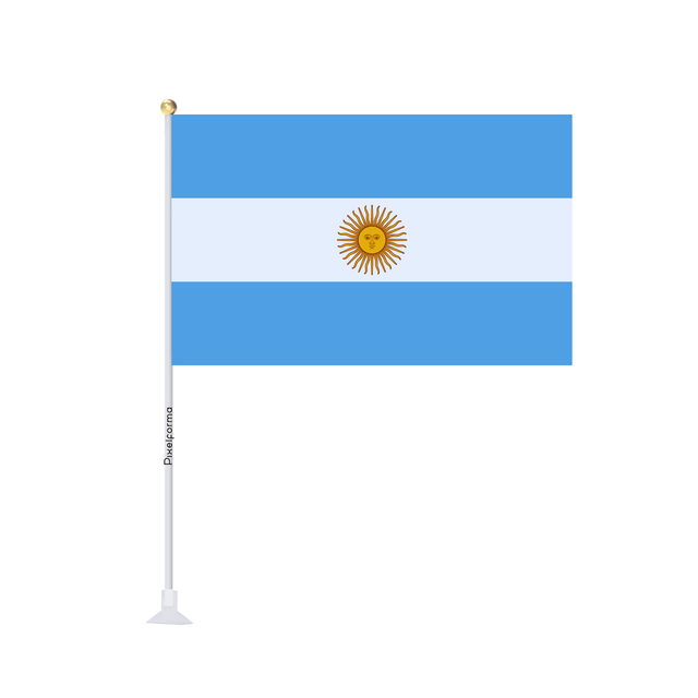Mini drapeau ventouse Drapeau de l'Argentine - Pixelforma 