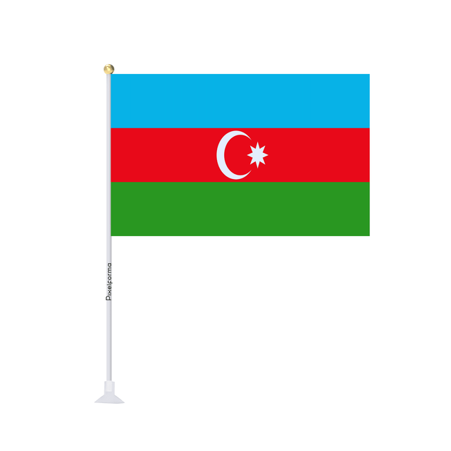 Mini drapeau ventouse Drapeau de l'Azerbaïdjan - Pixelforma 