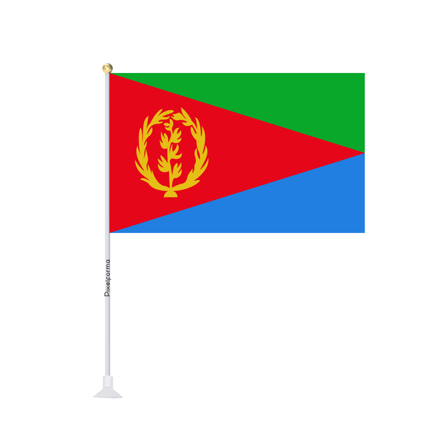 Mini drapeau ventouse Drapeau de l'Érythrée - Pixelforma 