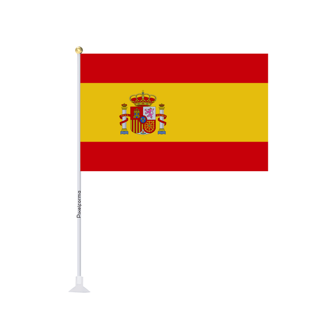 Mini drapeau ventouse Drapeau de l'Espagne - Pixelforma 