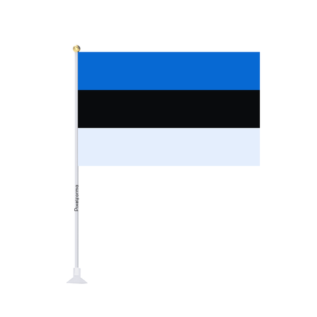 Mini drapeau ventouse Drapeau de l'Estonie - Pixelforma 
