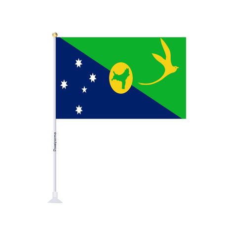 Mini drapeau ventouse Drapeau de l'île Christmas - Pixelforma 