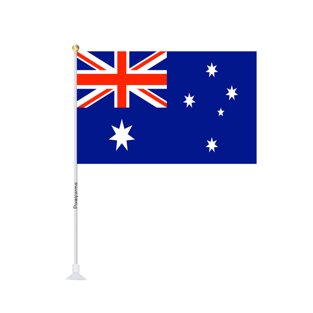Mini drapeau ventouse Drapeau de l'île Heard-et-MacDonald - Pixelforma 