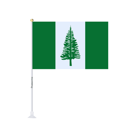 Mini drapeau ventouse Drapeau de l'île Norfolk - Pixelforma 
