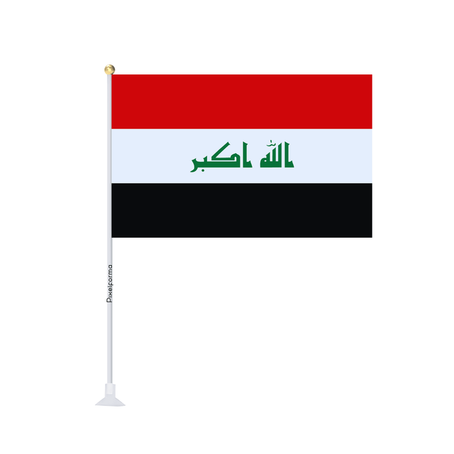 Mini drapeau ventouse Drapeau de l'Irak - Pixelforma 