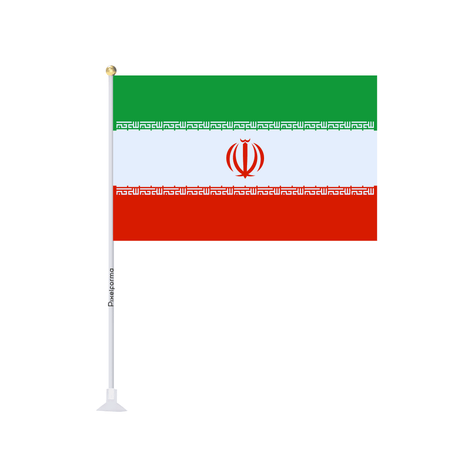 Mini drapeau ventouse Drapeau de l'Iran - Pixelforma 