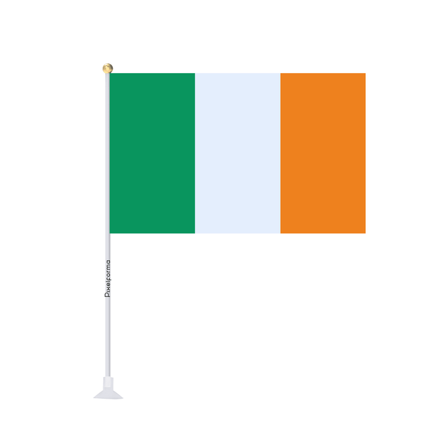 Mini drapeau ventouse Drapeau de l'Irlande - Pixelforma