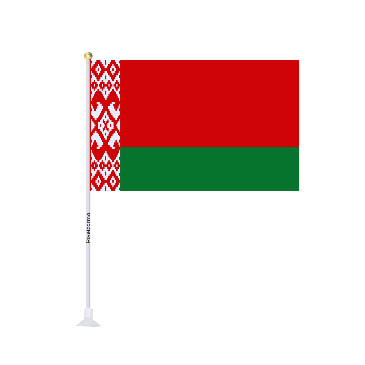 Mini drapeau ventouse Drapeau de la Biélorussie - Pixelforma 