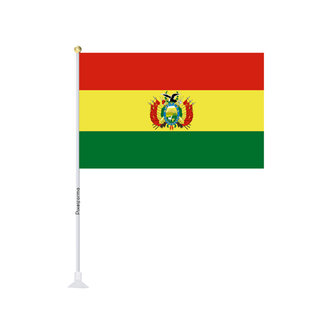 Mini drapeau ventouse Drapeau de la Bolivie - Pixelforma 