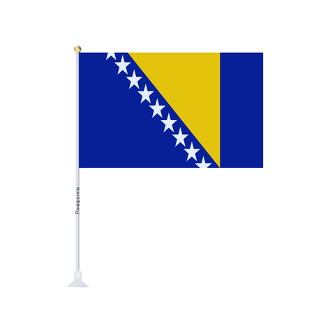 Mini drapeau ventouse Drapeau de la Bosnie-Herzégovine - Pixelforma 